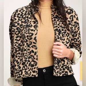 BNWT LULU'S Leopard Light Jacket